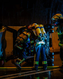 Übung der Tunnelfeuerwehren im Reutherbergtunnel